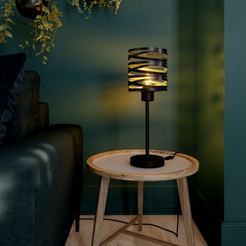 GoodHome Gabon bordlampe 1-punkts E27 mat-sort