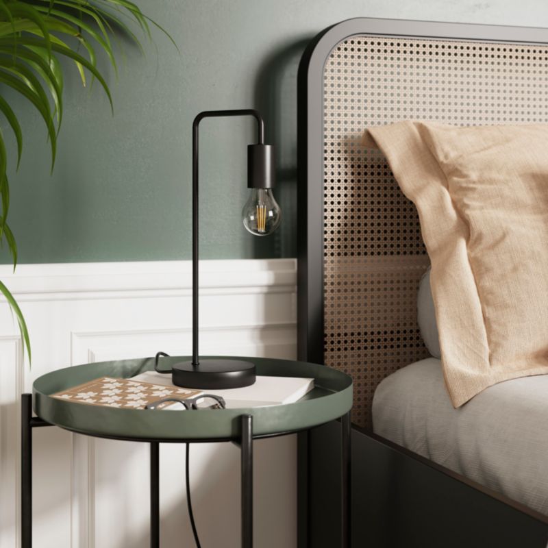 GoodHome Ghlin bordlampe 1 x E27 sort