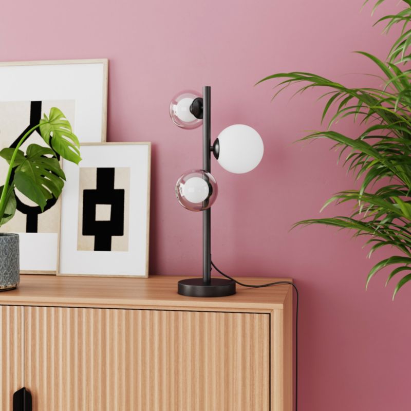 GoodHome Hauraki bordlampe med 3 lyskilder G9 i mat-sort