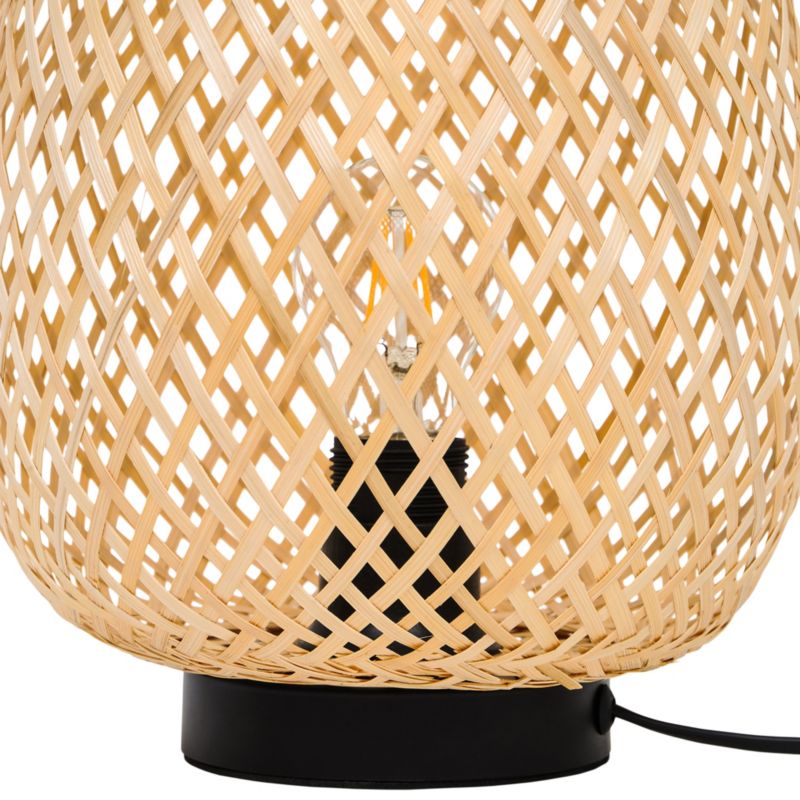 GoodHome Kasungu bordlampe 1-punkts E27 naturlig / hvid