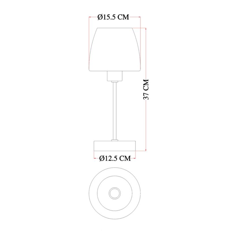 GoodHome Kluan bordlampe E14 mat‑krom