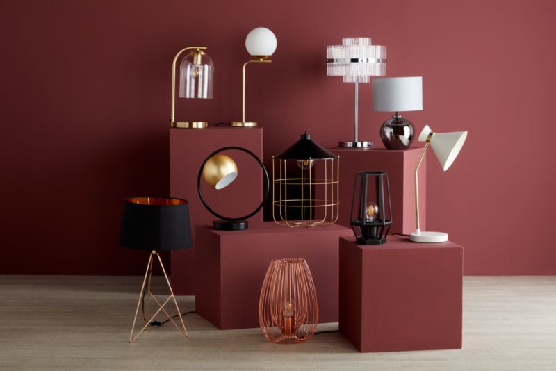 GoodHome Marietaz 1-punkts bordlampe E14 taupe / røgfarvet