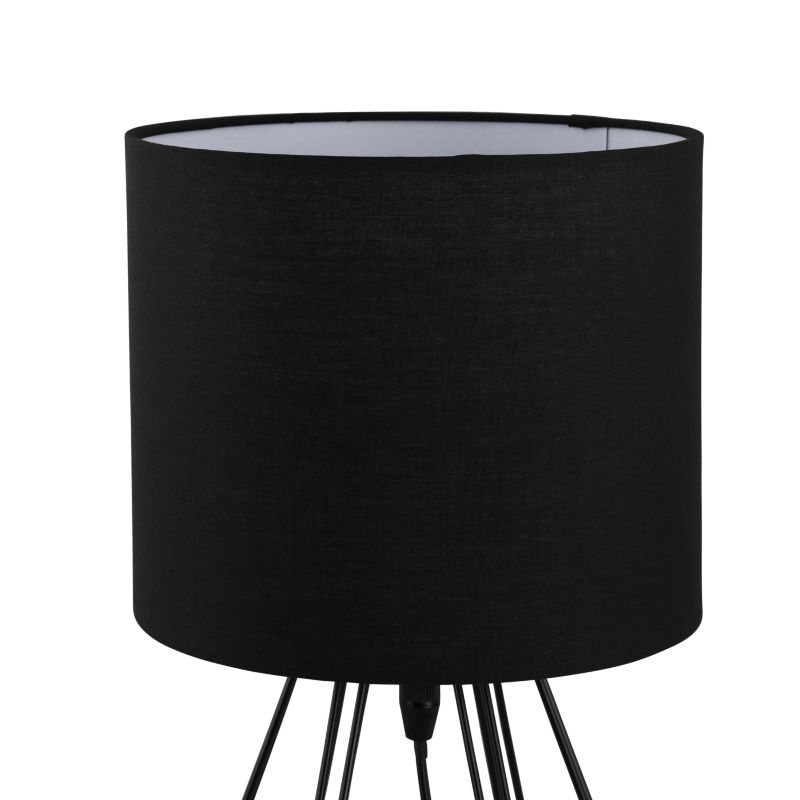 GoodHome Smertrio bordlampe 1-punkts E27 sort skærm