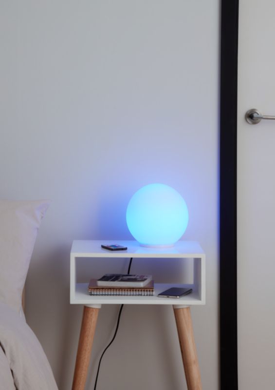 GoodHome Baoule LED-bordlampe i hvid med RGB-farveskift