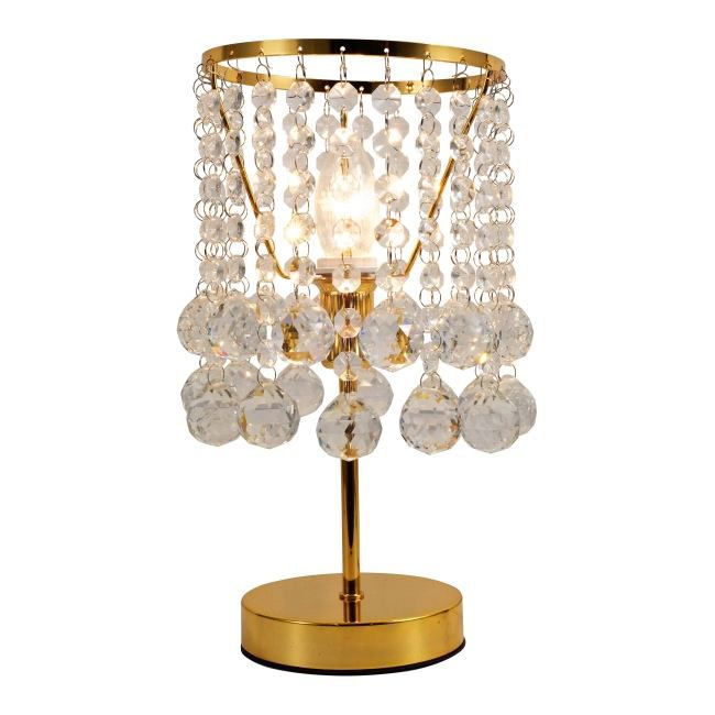 London Crystal bordlampe 1-punkts E14 i guld