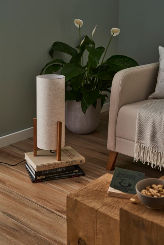 Bordlampe Ones L 1 x E27 hvid/træ