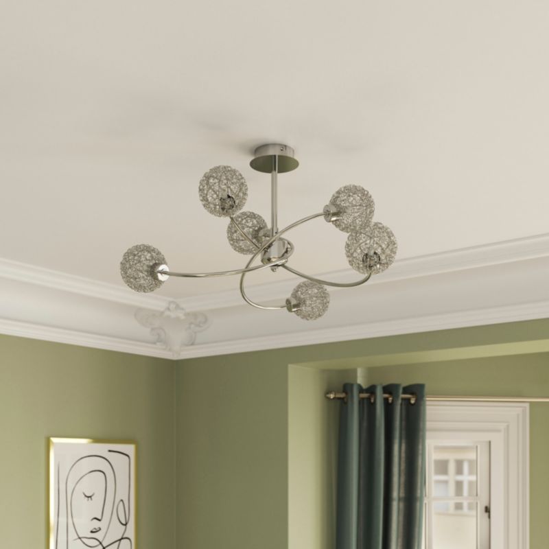 Loftslampe Caelus 6 x G9 Krom