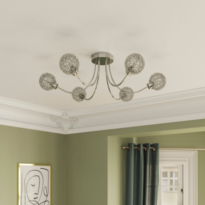 Loftslampe Phaidros 6-Punkts G9 Krom