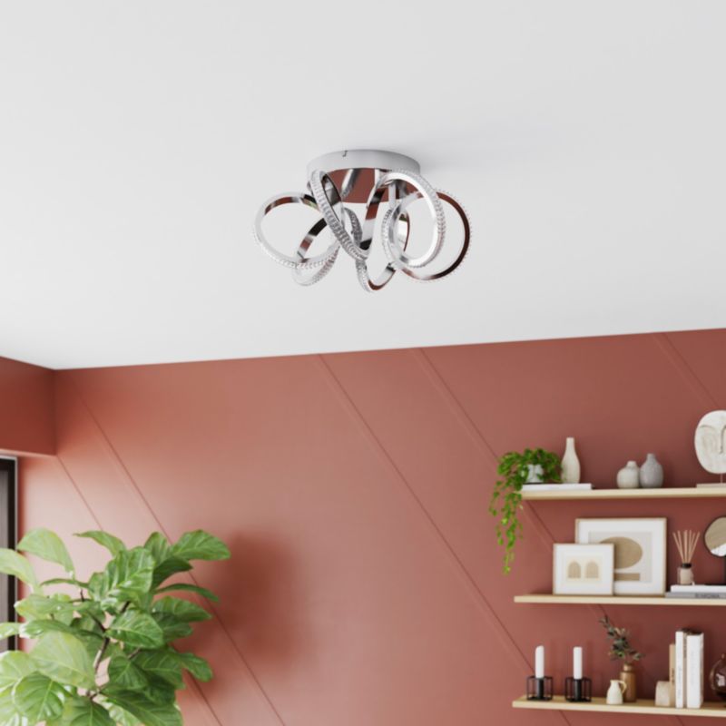 GoodHome Darien LED loftlampe 2400 lm 3000 K krom DIM