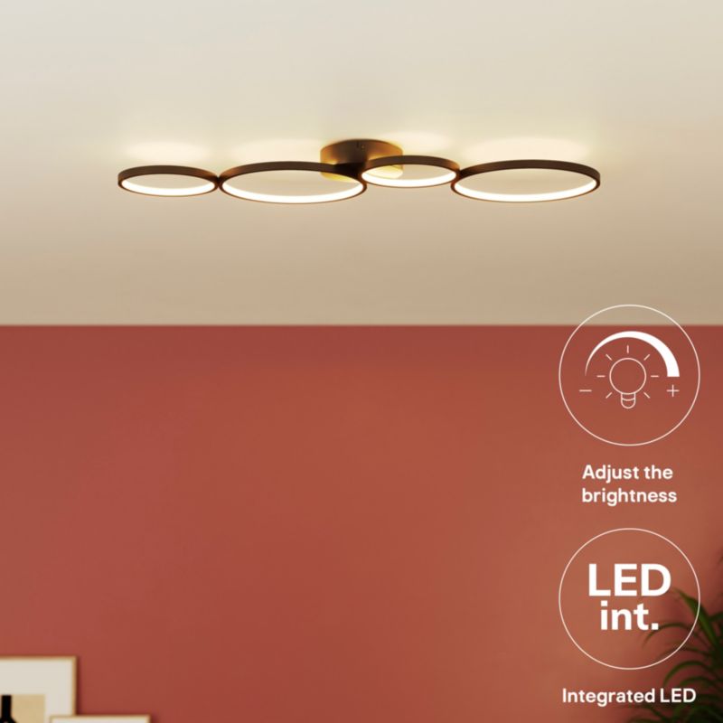LED-loftlampe Samana 2700 lm 3000 K Sort Mat DIM