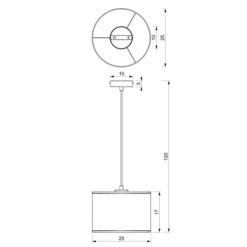 Loftslampe Lysekrone Rattan 1xE27 Sort Mat 110 cm
