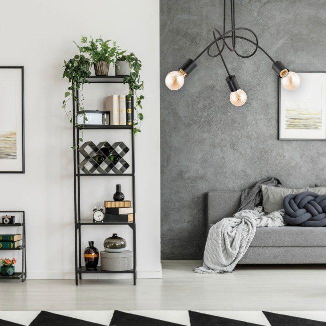 Loftslampe Lysekrone Tango 3 x 60 W E27 Sort