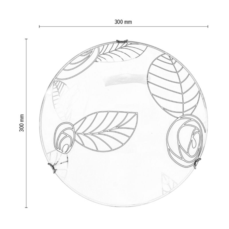 SPOT Light pendellampe 1xLED 12W hvidt glas med brun accent fra polsk producent, 1 stk.