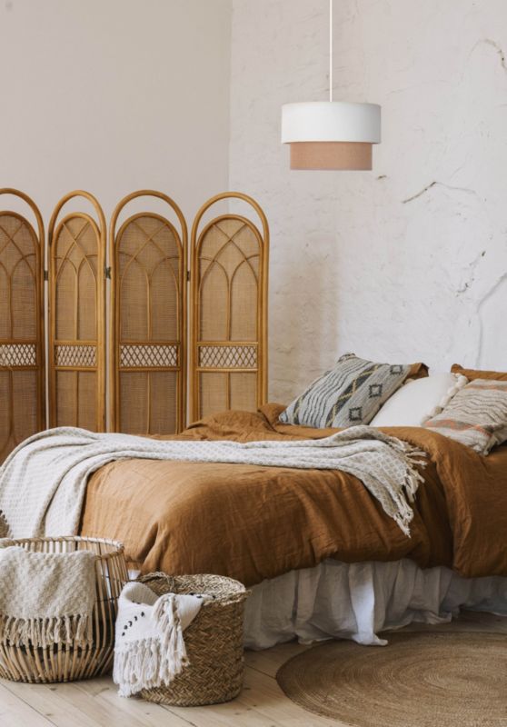 Duolla Boho XS 1-punkts hængelampe E27 i cremefarvet/jute