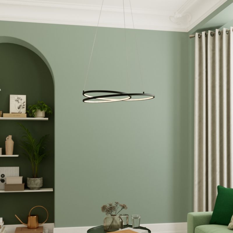 LED-loftlampe Pegmati 3000 K Sort Mat