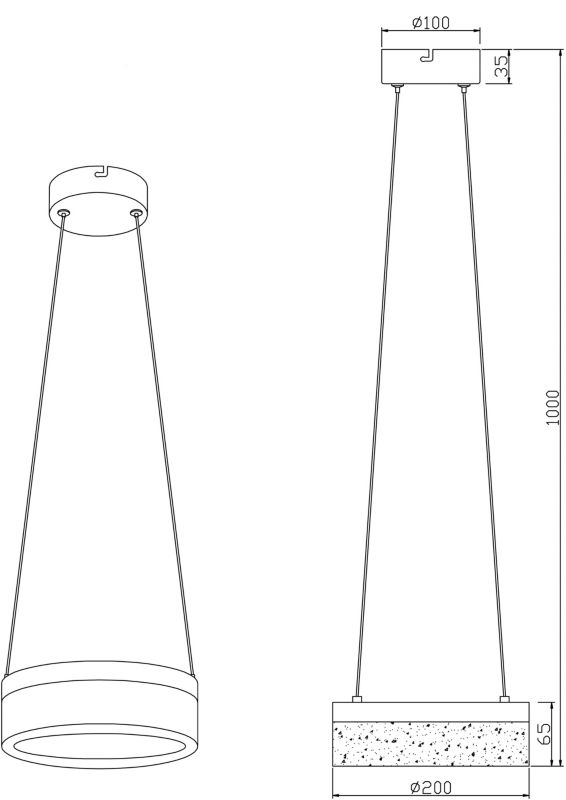 LED-loftlampe Nicki 1x12 W Sort Mat