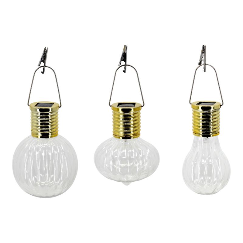 Solhængelampe 3000 K IP44, sæt med 3 stk.