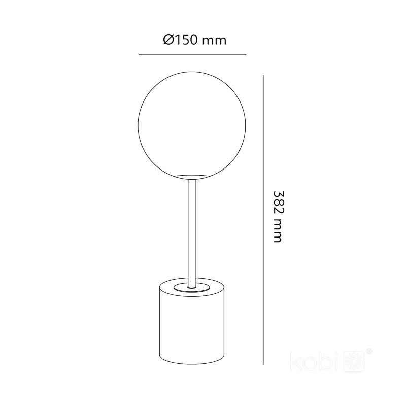 Globe Elegance Ash Kobi ST bordlampe 1xG9 1 stk.
