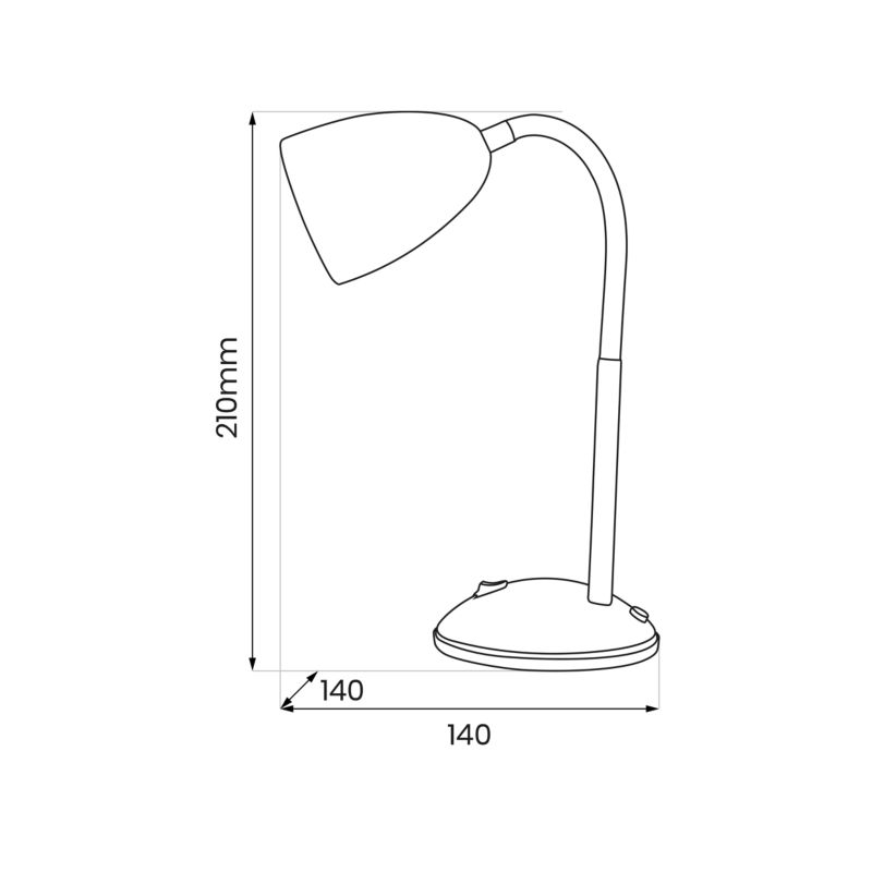 Bordlampe Milagro Logic 1 x E27 Hvid