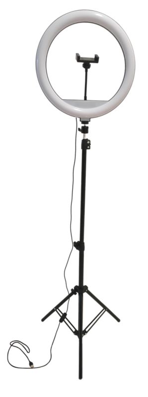 Goldlux LED-gulvlampe til selfie, høj