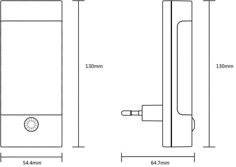 GoodHome Marcy natlampe 10 lm 4000 K med bevægelsessensor
