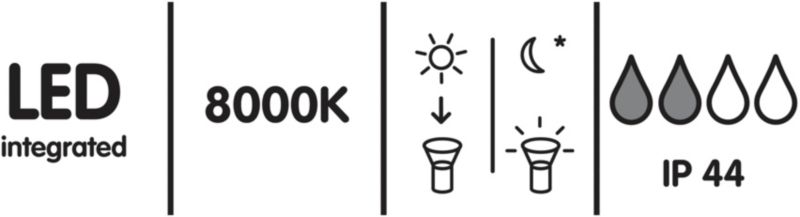 Solarpæl med kugle 20 cm i stål til havebelysning