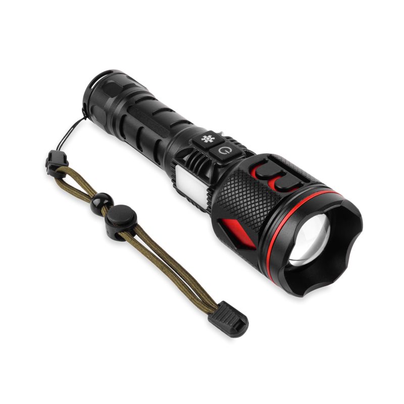 Germina taktisk LED-lommelygte med genopladeligt batteri 1000 lm, 1 stk.