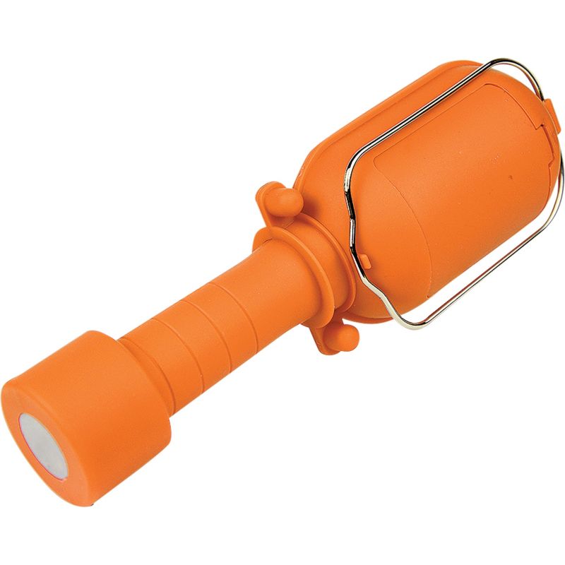 XUDO LED-arbejdslampe 3W COB med 3xAA, magnet og krog, orange, 1 stk.