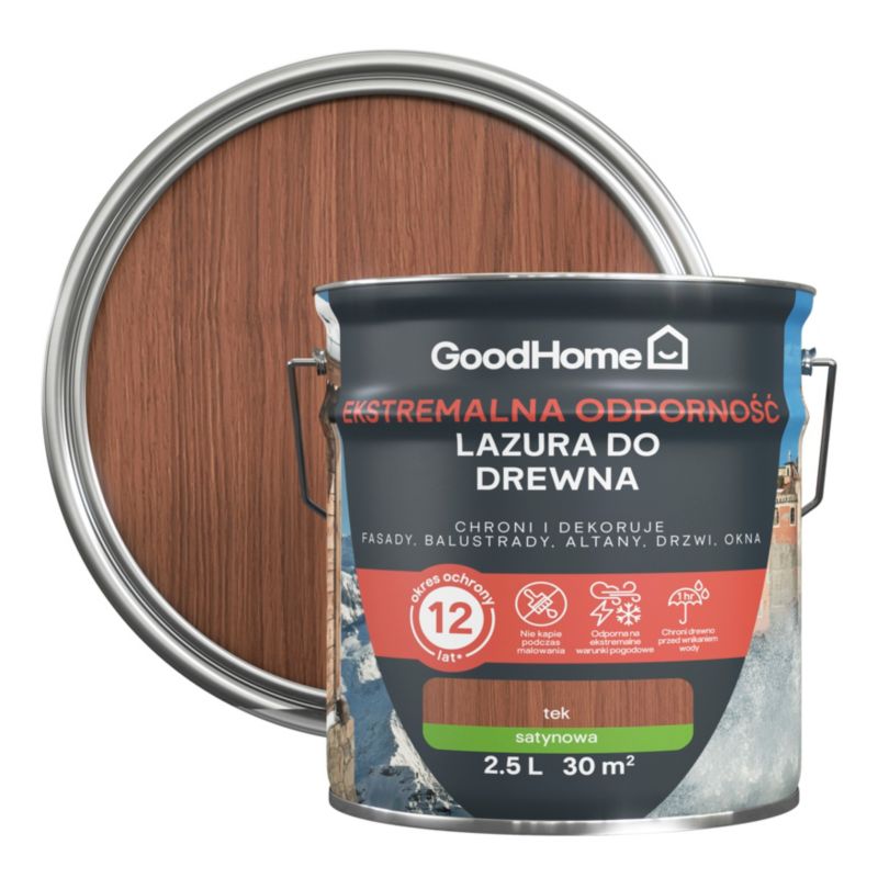 GoodHome lazur 12 år teak 2,5 l