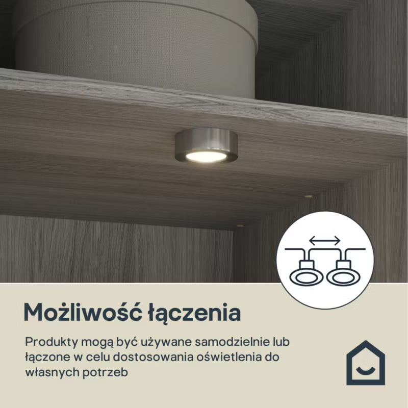 LED Underskabsbelysning Fresne Ø6,5 cm Krom