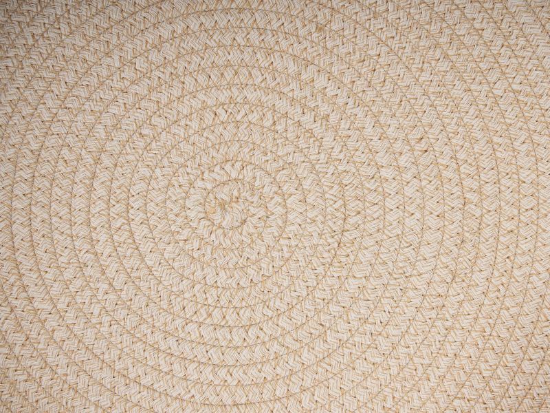 Ortaca rundt hunde- og kattehule i lys beige bomuld, 1 stk.