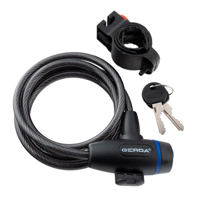 Gerda sikringskabel med lås 10 x 1200 mm