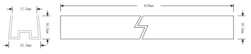 GoodHome dekorativ afslutningsliste til køkkenpanel
