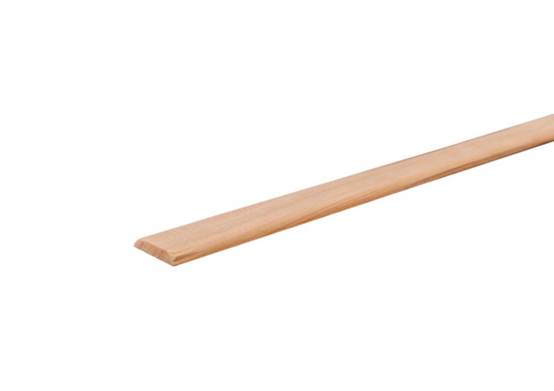 Dobbeltsidet, knastfri skjuleliste 4,5 x 20 x 2400 mm fyrretræ