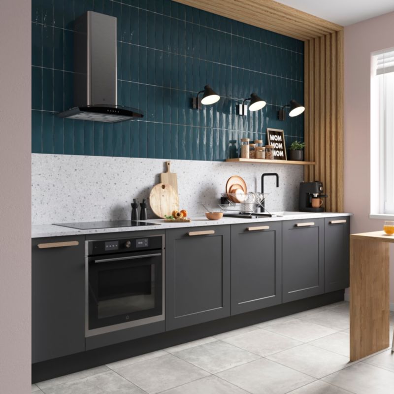 Hjørneliste til vægskab GoodHome Artemisia 91 x 6 cm grafit mat