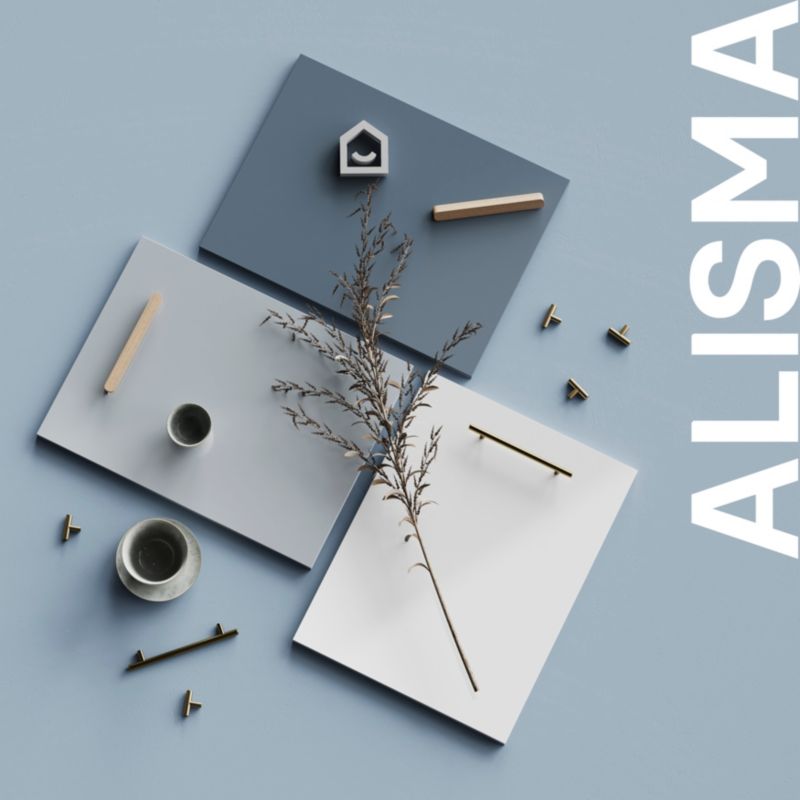 Hjørneliste til højskab GoodHome Alisma 89,5 x 5,9 cm grå blank