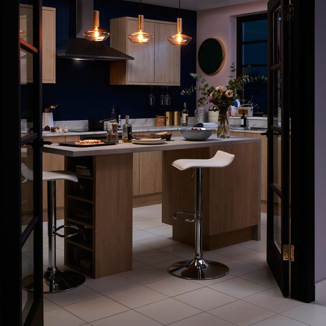 Hjørneliste GoodHome Chia 73 x 2 cm lys eg