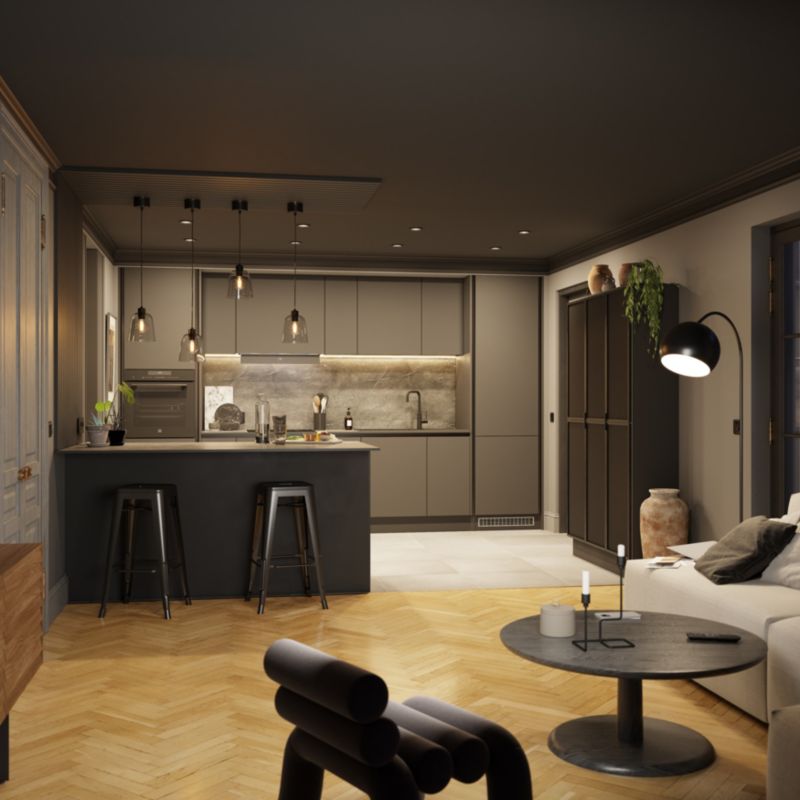 GoodHome Stevia hjørneliste 2 x 71,5 cm mat antracit