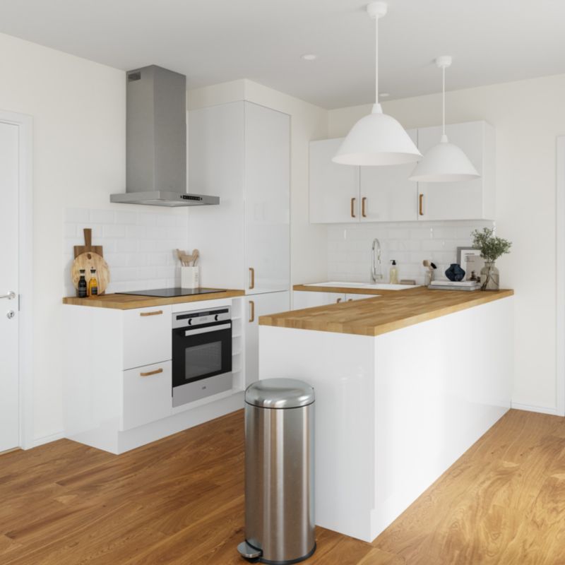 Hjørneliste vinkel GoodHome Stevia / Garcinia 2 x 71,5 cm hvid højglans