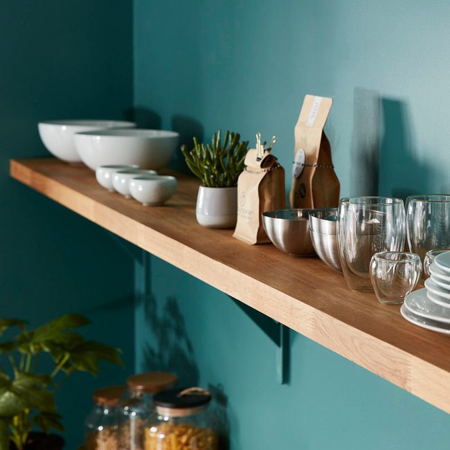 Hjørneliste GoodHome Verbena egetræ 89,9 cm