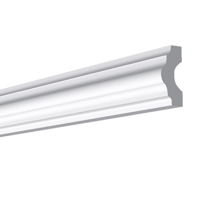 Væglist SD hvid 2 m