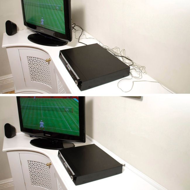 Halvrund kabelkanal D-line 30 x 15 x 1000 mm sort