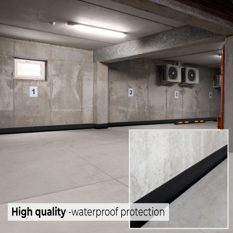 PVC gulvliste 70x20 mm, QUEST, fleksibel, blød sokkelliste, hvid, 5 m