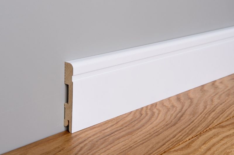 MDF fodpanel Foge LB2 16 x 100 x 2000 mm hvid halvmat