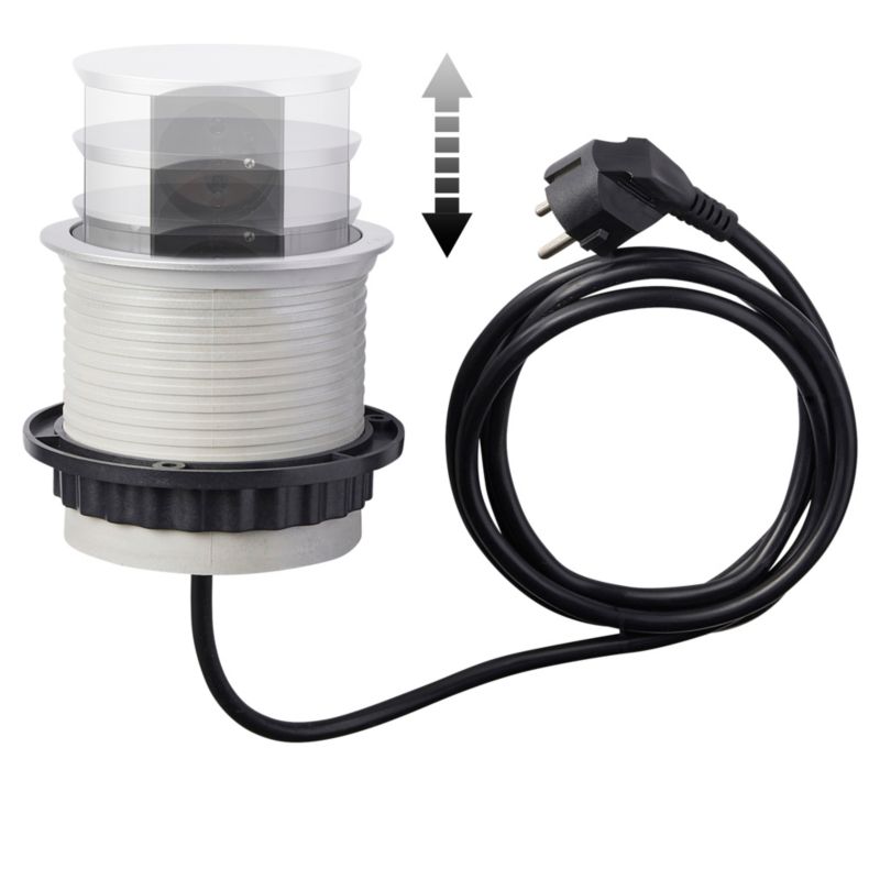 Udtrækkelig Otio strømfordeler 100 mm med 4 jordede stik 16 A 3 x 1,5 mm² 2 m