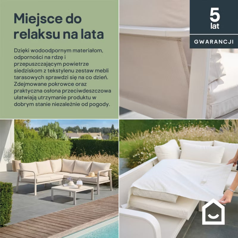 Loungesæt Mallia 5-Personer Beige Aluminium
