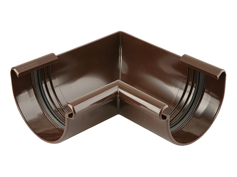 Indvendig tagrende bøjning Marley diameter 12,5 cm brun