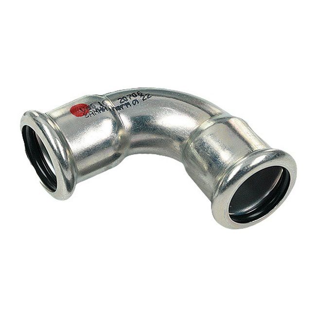 Sanha dobbeltnippel stålbøjning 90° 28 mm
