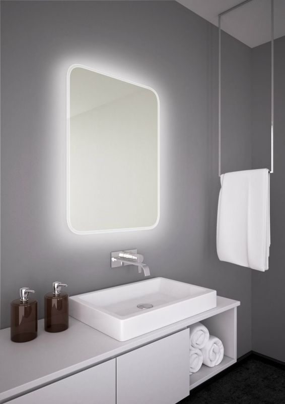 Dubiel Vitrum Senso spejl 60 x 80 cm med LED-belysning