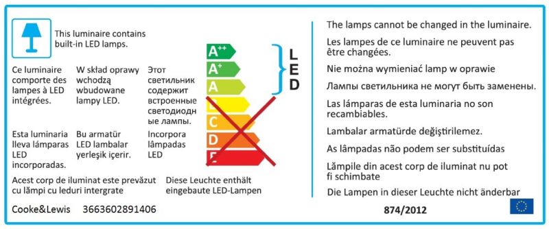 LED-spejl Cooke&Lewis Zoom Coppet 60 x 80 cm